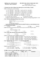 De thi - Đáp án Tin  8 ky II