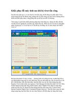 Khac phuc loi may tinh sau khi bi virut tan cong