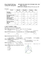 de thi hoc ki II mon toan nam hoc 2010 - 2011