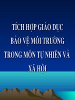 Tích hợp BVMT trong môn tự nhiên xã hội