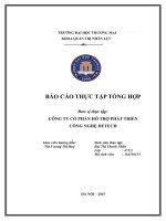Báo cáo tốt nghiệp Công tác quản trị nhân lực Công ty CP Hỗ trợ Phát triển công nghệ Detech
