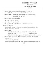 Ma trận đề KT kỳ 2