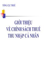 Tài liệu ôn thi đại lý thuế  thuế thu nhập cá nhân