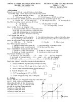 Đề kiểm tra vật lý 6 hết năm học 2010-2011