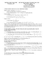 Đề và đáp án thi thử ĐH(khối A + B)- Lần 6