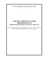 Chương trình chi tiết nghề đánh bắt hải sản bằng lưới vây