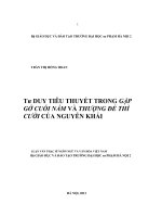 Tư duy tiểu thuyết trong Gặp gỡ cuối năm và Thượng đế thì cười của Nguyễn Khải