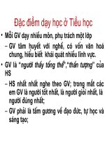 Đặc điểm dạy học ở tiểu học