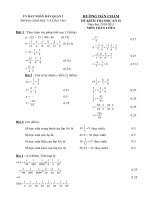 Đáp án Toán 6 HKII 2010-2011