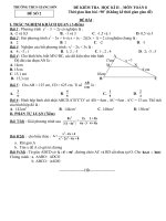 KIỂM TRA HỌC KÌ II TOÁN 8 - ĐỀ SỐ 2- CÓ ĐÁP ÁN