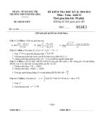 đề và đáp án toán kì 2 khối 11