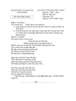 Đề thi môn Văn vào lớp 10 đợt 1 năm 2010 tỉnh Hải Dương