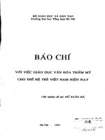 Báo chí với việc giáo dục văn hóa thẩm mỹ cho thế hệ trẻ việt nam hiện nay