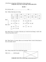 Đề Toán ôn luyện học sinh giỏi lớp 1