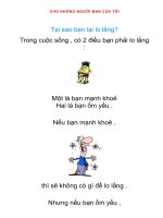 Cho những người bạn của tôi!