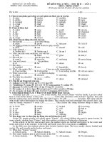 ĐÊ KIỂM TRA LẦN 2 - KÌ II - Lớp 7