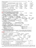 NHIỀU ĐỀ THI TIẾNG ANH LỚP 7 KÌ II