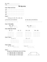 đề thi cuối năm môn toán