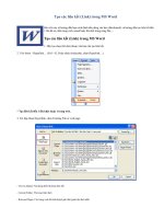 Tao cac lien ket trong Word