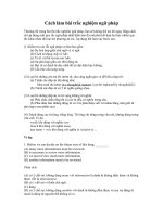 Cách làm bài trắc nghiệm ngữ pháp.