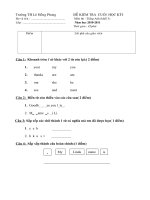 Đề thi cuối kì 1 năm học 2010-2011