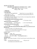 Đề thi cuối kì 2 - Tiếng việt - Lớp 3 - 2010-2011