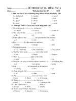 De Thi HKII Tieng Anh 6 De 1