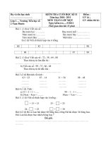 Đề thi Toán Cuối KII (Lớp 1)