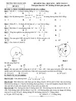 KIỂM TRA HỌC KÌ II - TOÁN 9 DỀ SỐ 2 - CỐ ĐÁP ÁN
