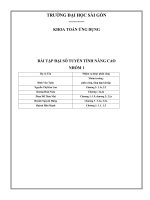 BÀI TẬP ĐẠI SỐ TUYẾN TÍNH NÂNG CAO