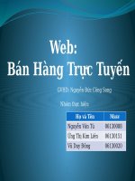 slide báo cáo đề tài tạo wep bán hàng trực tuyến