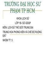 LỊCH SƯ THẾ GIỚI TRUNG ĐẠI-TÀI LIỆU THAM KHẢO.