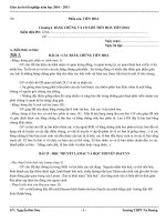 Giáo án ôn TN Sinh học 2011 - 28 tiết