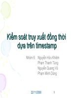 Kiểm soát truy xuất đồng thời dựa trên timestamp