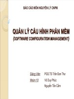 BÁO CÁO MÔN NGUYÊN LÝ CÔNG NGHỆ PHẦN MỀM QUẢN LÝ CẤU HÌNH PHẦN MỀM