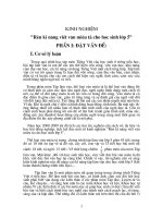 KINH NGHIỆM Rèn kĩ năng viết văn miêu tả cho học sinh lớp 5