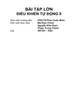 Bài tập lớn thiết kế bộ điều khiển tốc độ cho động cơ điện 1 chiều