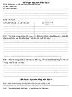 Đê ôn tập lớp 2,3,4,5