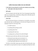 Đặc điểm của hoạt động thu-chi tiền mặt với kiểm toán hoạt động