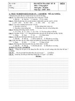 Đề thi-ma trận-đáp án công nghệ 9 HK II -10-11