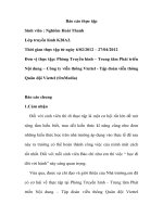 báo cáo thực tập Công ty viễn thông Viettel - Tập đoàn viễn thông Quân đội Viettel (OnMedia)