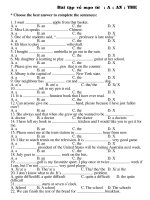 các dạng bộ đề tiếng anh