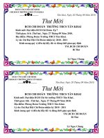 Thư mời đại hội Đoàn TN