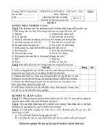 Kiểm tra học kì II sinh 9_Đề 1 (2010-2011)