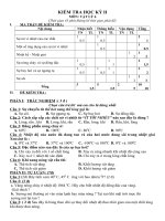 đề thi học kỳ II môn vật lý 6