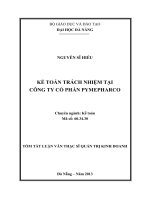 Kế toán trách nhiệm tại công ty cổ phần PYMEPHARCO