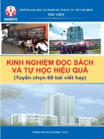 EBOOK KINH NGHIỆM ĐỌC SÁCH VÀ TỰ HỌC HIỆU QUẢ  TUYỂN TẬP 69 BÀI VIẾT HAY NHẤT