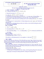 Đề thi thử tuyển sinh lớp 10 năm 2011