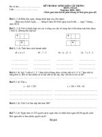 Đề thi HSG lớp 2 năm học 2010- 2011 (Đề chính thức)