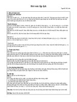 BÀI TOÁN LẬP LỊCH